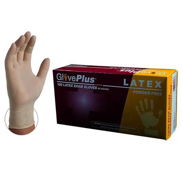 Small AMMEX White Latex Exam Powder Free 4 Mil Disposable Gloves Box of ...