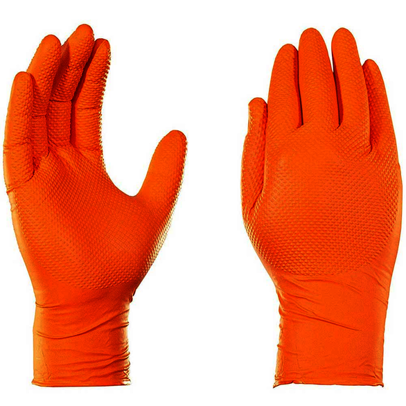 ammex gloveworks hd industrial orange nitrile gloves